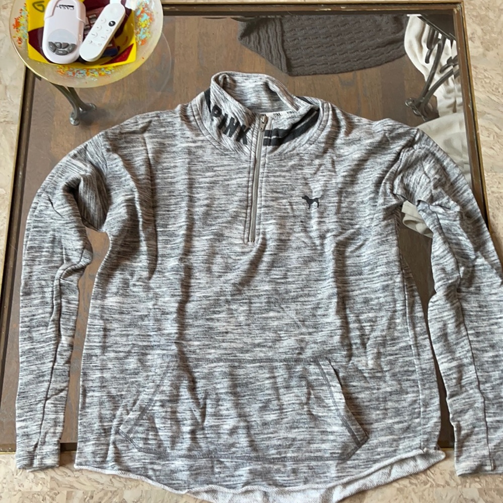 PINK 1/4 zip sweatshirt
